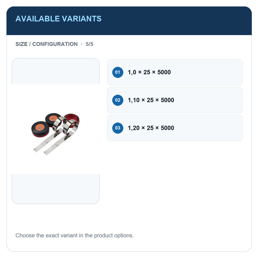 A1 · Available variants · 5