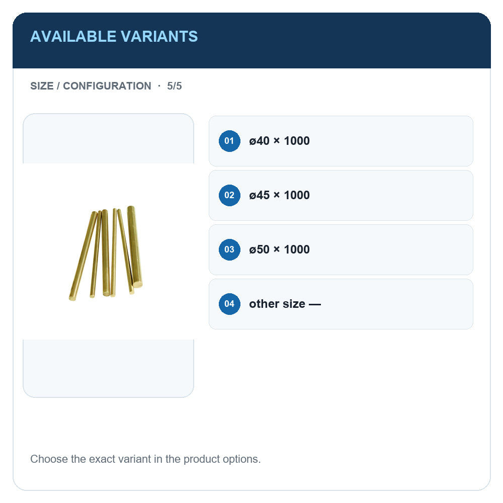 A1 · Available variants · 5