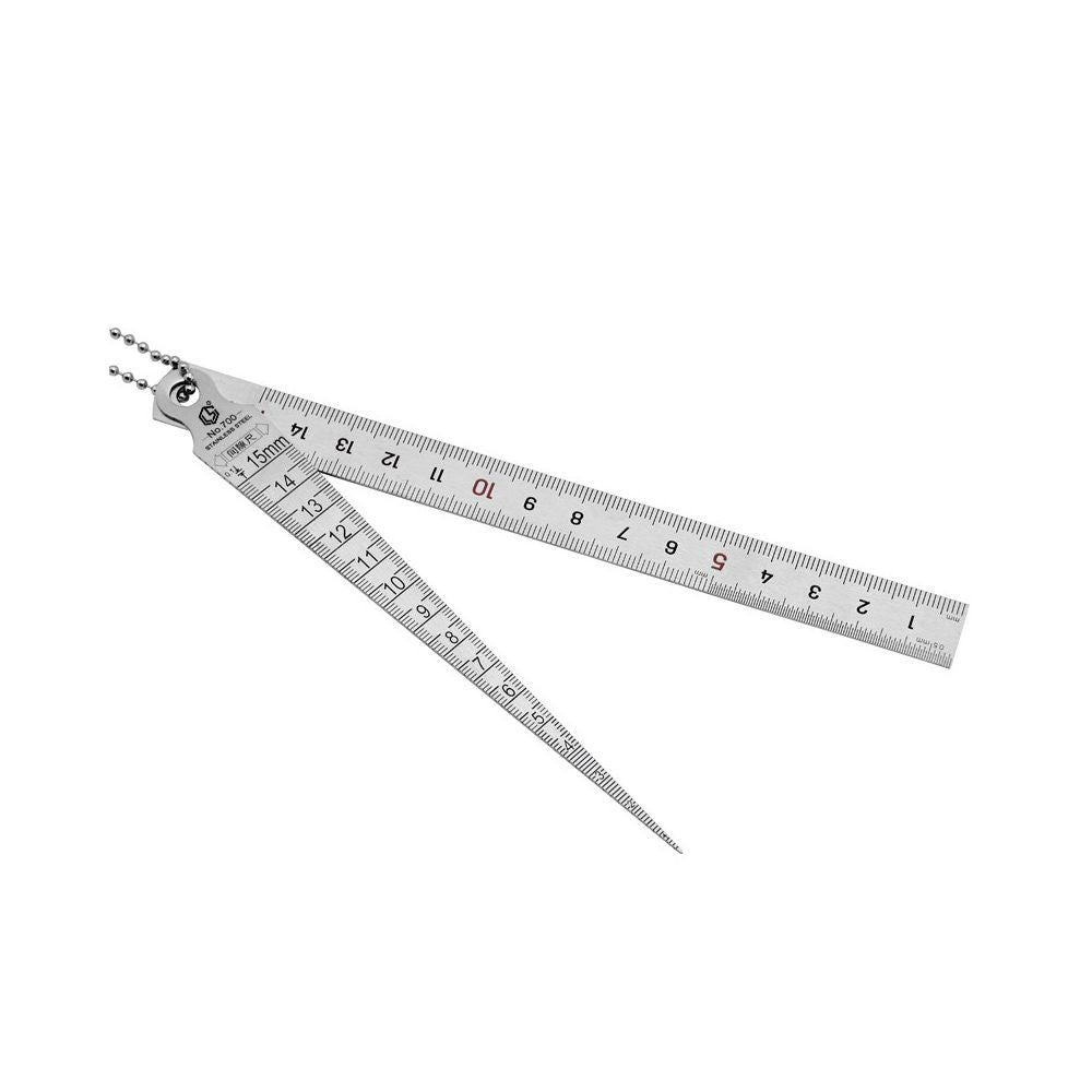 Stainless steel aperture ruler 1 60MM beam gap measuring ruler inner diameter cone ruler measuring tool image 5