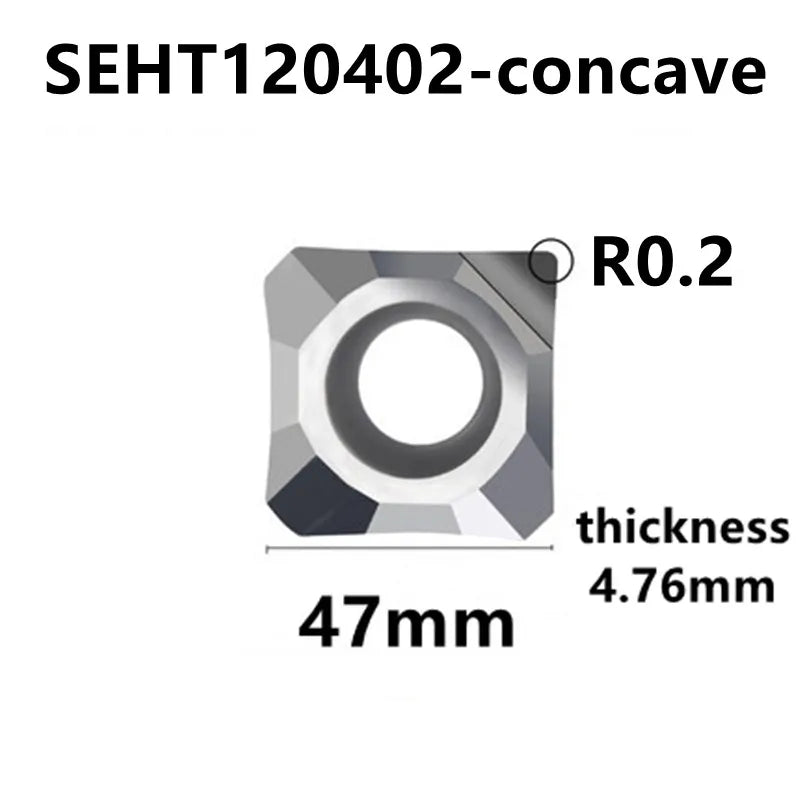 SEHT1204/SEMT120401 алмазные фрезы PCD для алюминия, токарные вставки для меди и латуни