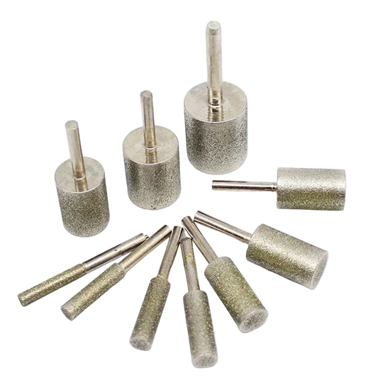 Алмазная цилиндрическая головка 6 мм для шлифовки и полировки камня, стекла, браслетов и ювелирных изделий.