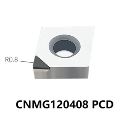 PCD алмазные вставки для ЧПУ CNMG120408/120404, для алюминия, токарная обработка, резцы CBN, 1 шт.