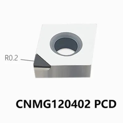 PCD алмазные вставки для ЧПУ CNMG120408/120404, для алюминия, токарная обработка, резцы CBN, 1 шт.