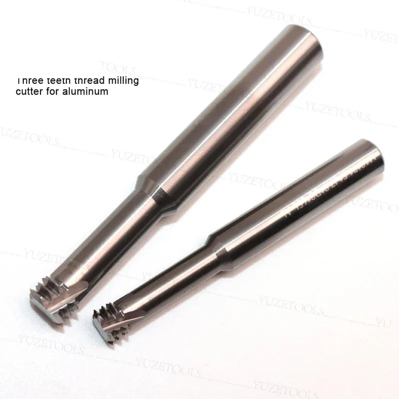 Фреза резьбонарезная трёхзубая карбид вольфрамовый для алюминия M1-M3, M8-M12