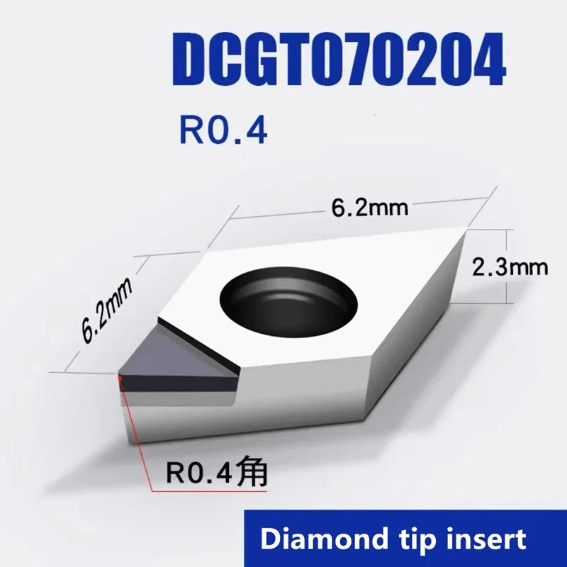 Алмазные токарные вставки DCMT/DCGT, PCD для алюминия, меди и графита