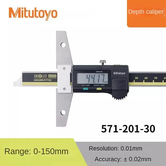 Цифровой глубиномер Mitutoyo 0–200 мм, модель 571-202-20 VDS-20DCX, Digimatic, Япония