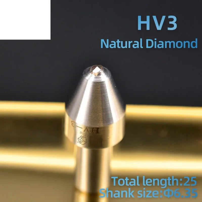 Индентор Роквелла HRC-3 HV2 | Натуральный алмаз, для теста твёрдости Виккерса и Роквелла.