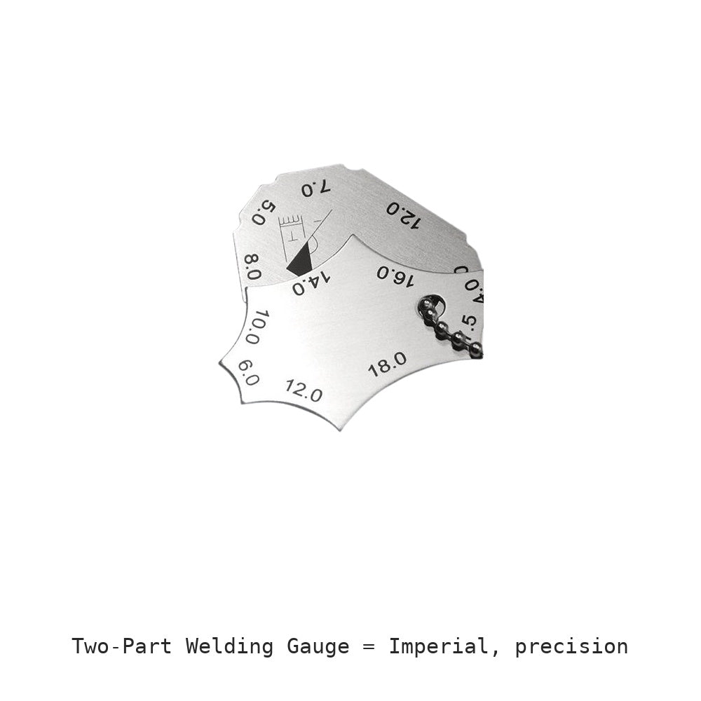 Two-Part Welding Gauge: Imperial, precision