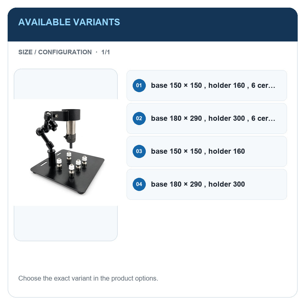 A1 · Available variants · 1