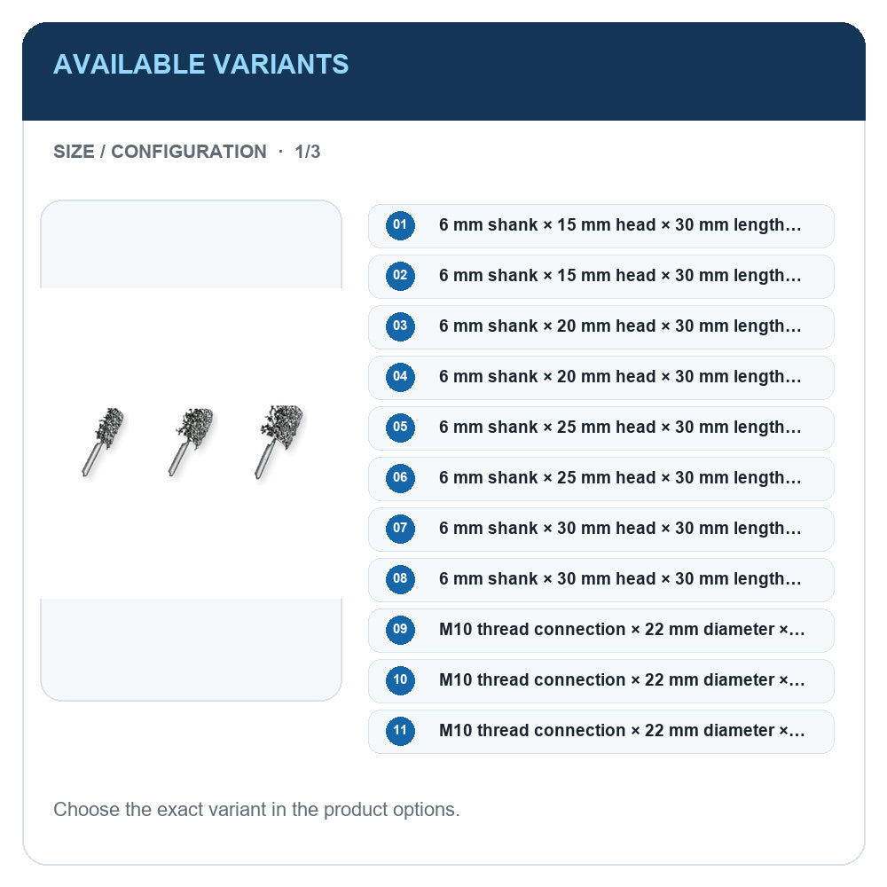 A1 · Available variants · 1
