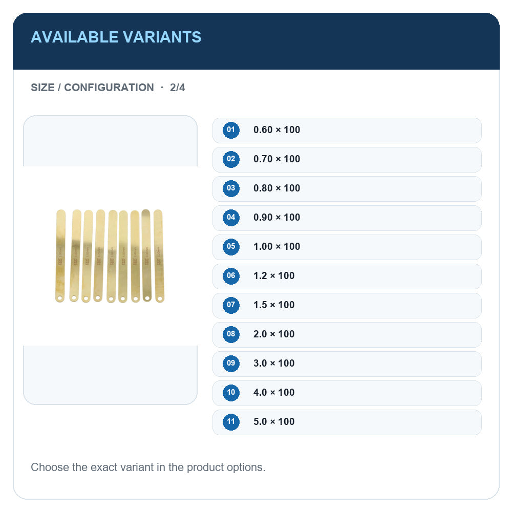 A1 · Available variants · 2