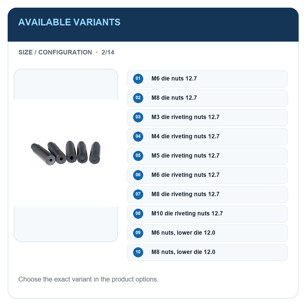 A1 · Available variants · 2