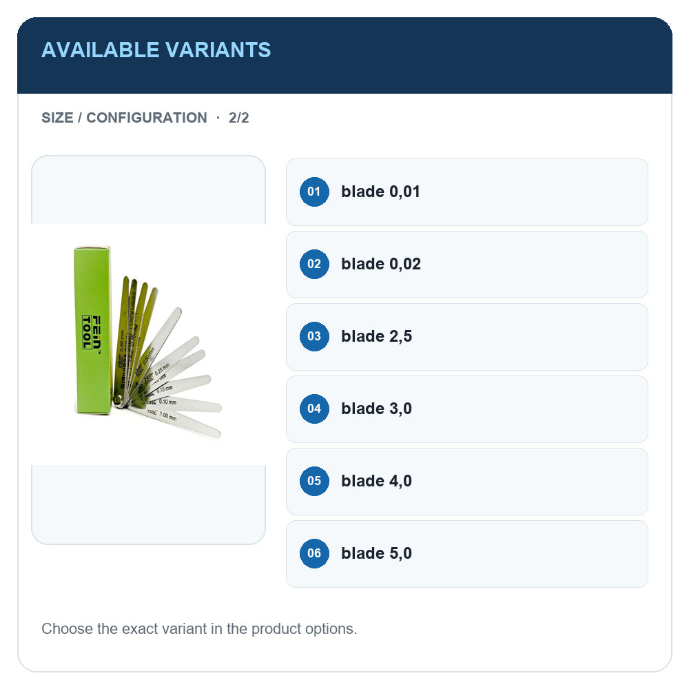 A1 · Available variants · 2
