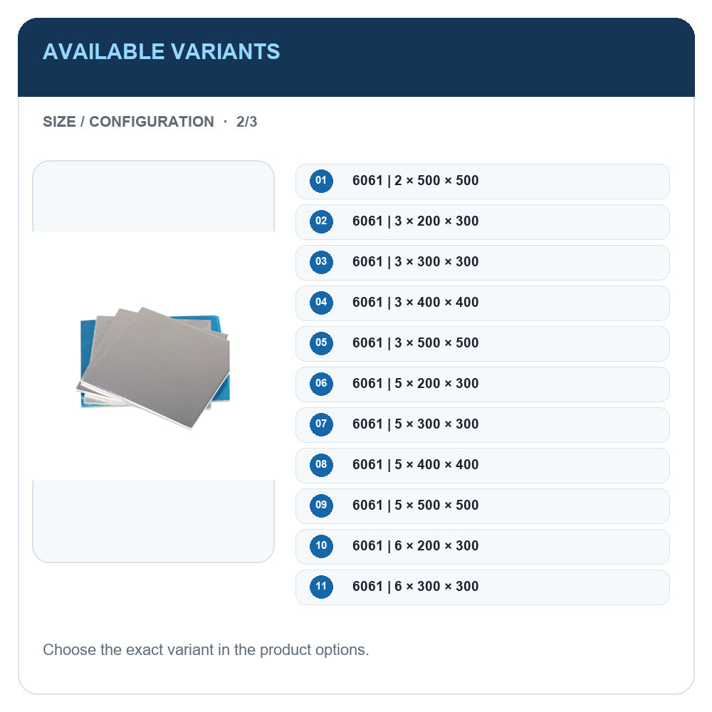 A1 · Available variants · 2