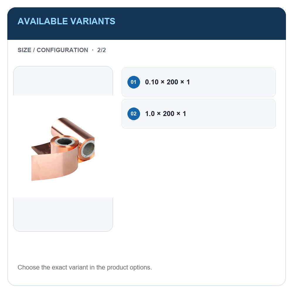 A1 · Available variants · 2