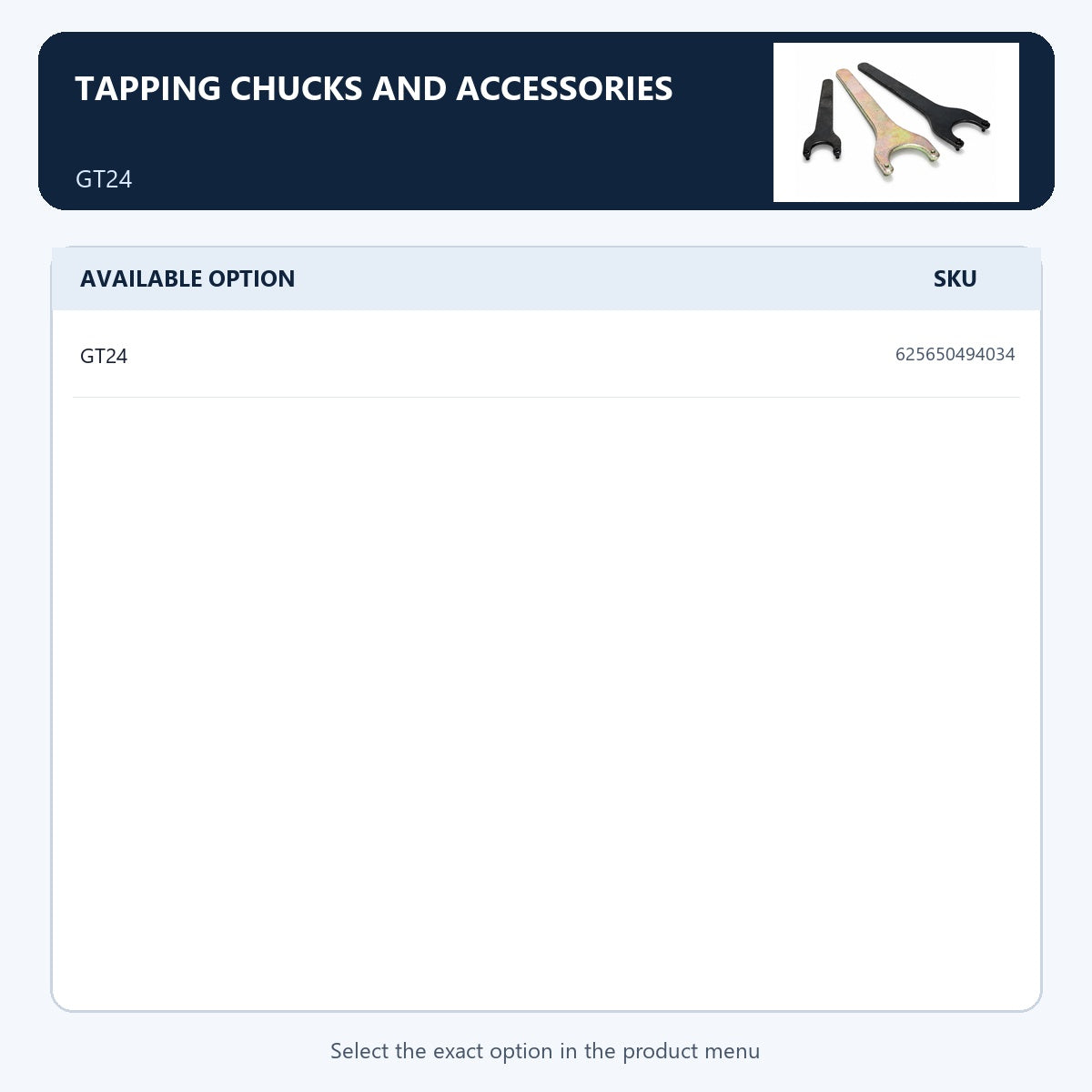 Tapping chucks and accessories — GT24