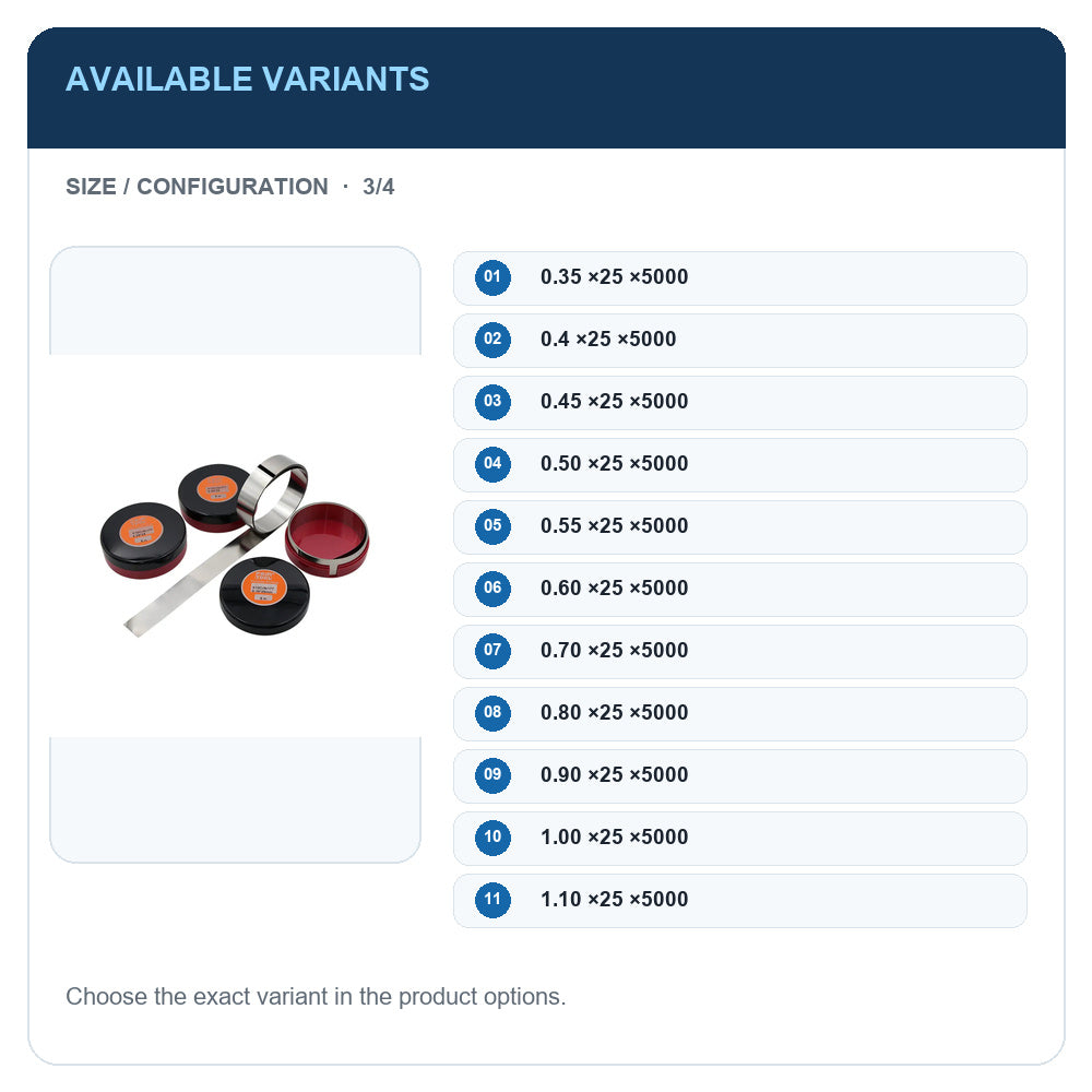 A1 · Available variants · 3