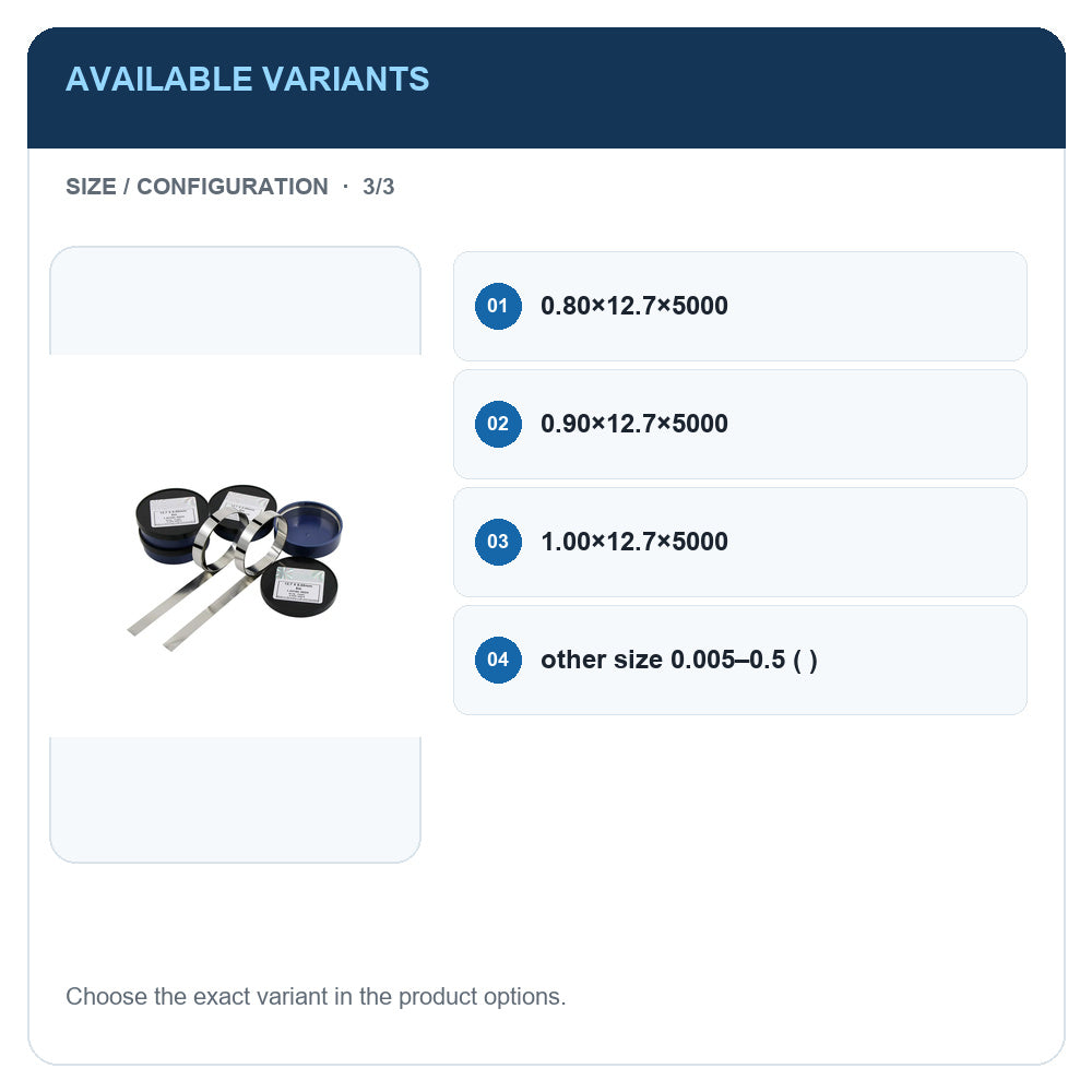 A1 · Available variants · 3