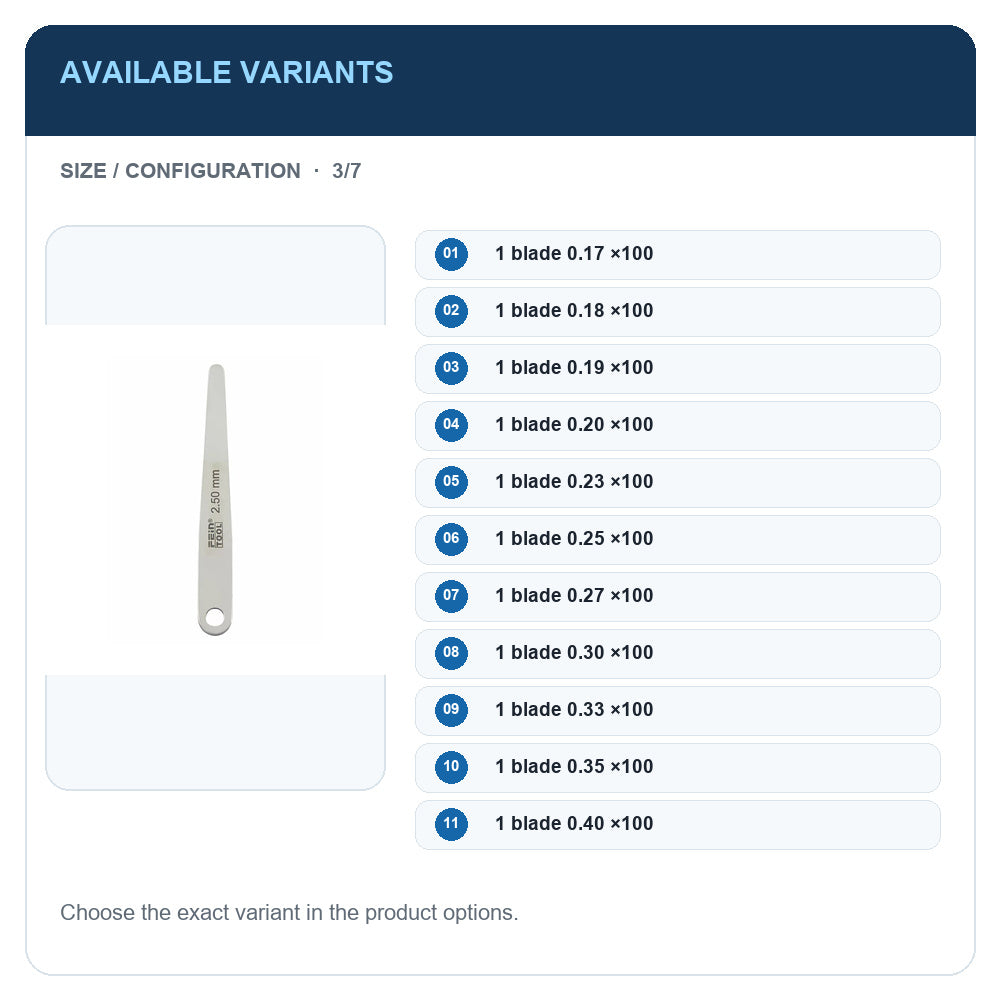 A1 · Available variants · 3