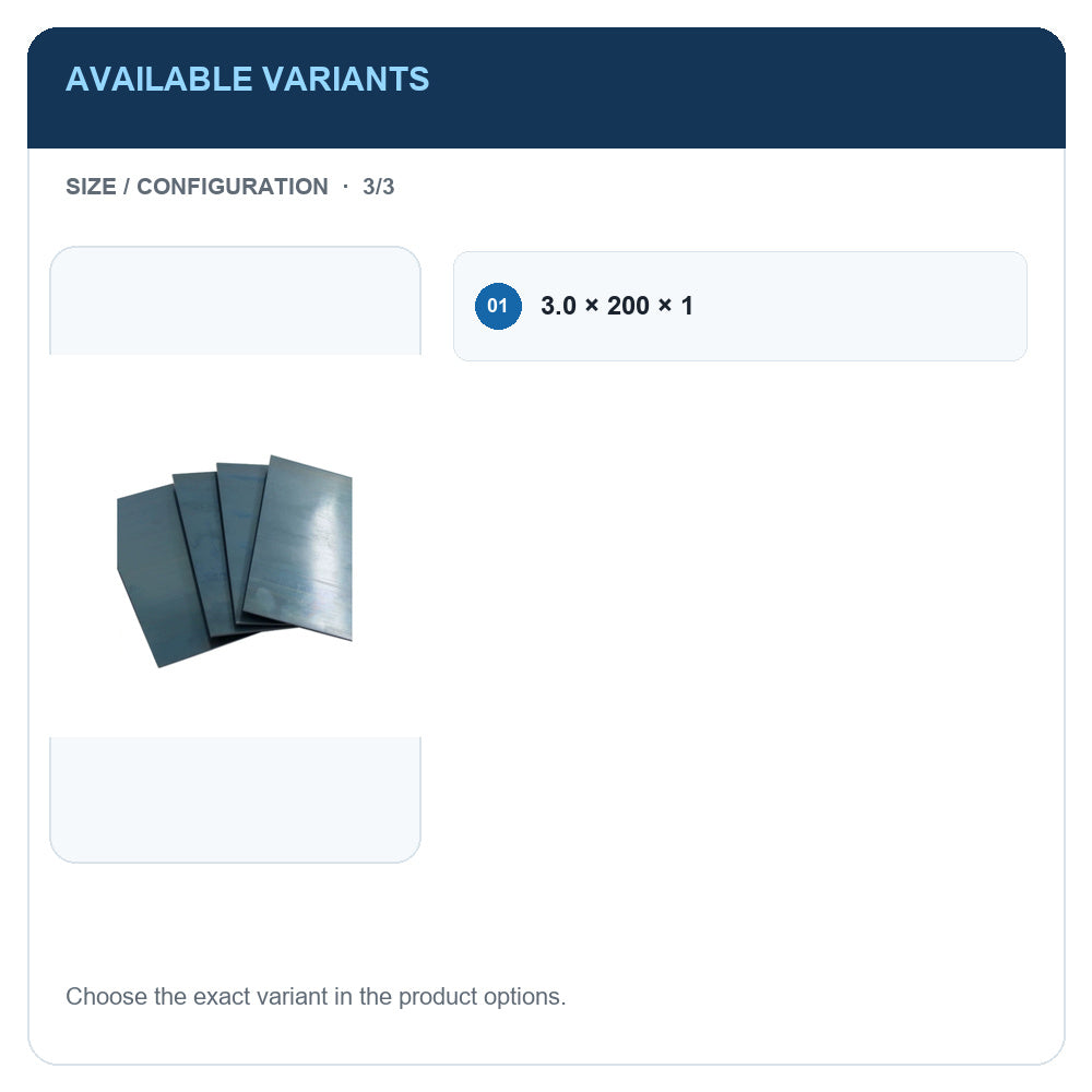 A1 · Available variants · 3