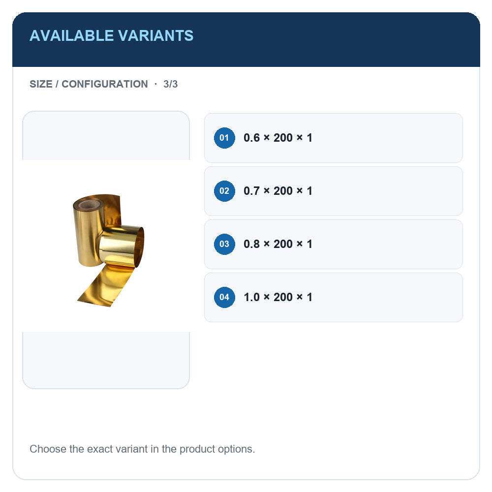 A1 · Available variants · 3