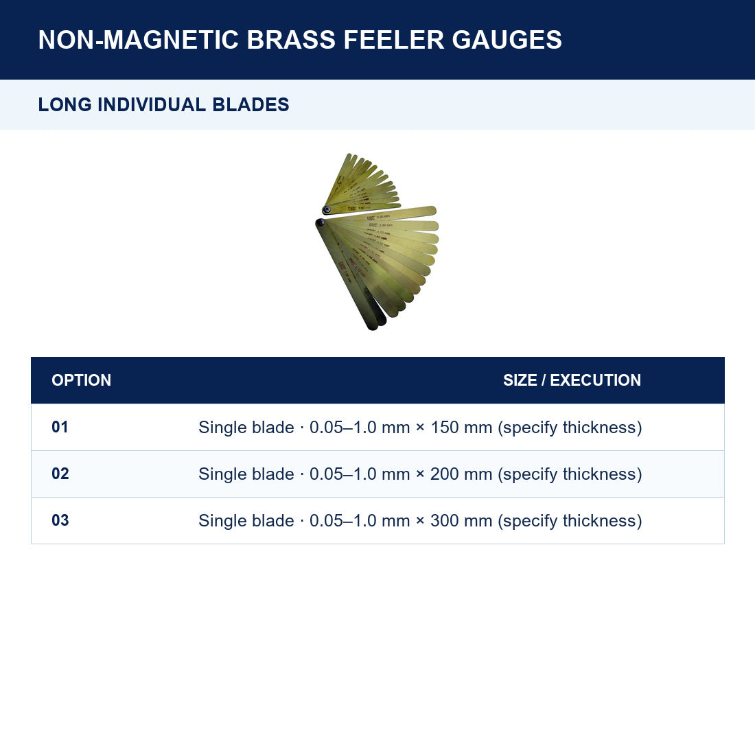 A1 case 3 · Щупи латунні немагнітні, набір 13 шт. або окремі пластини · 5