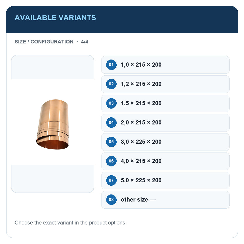A1 · Available variants · 4
