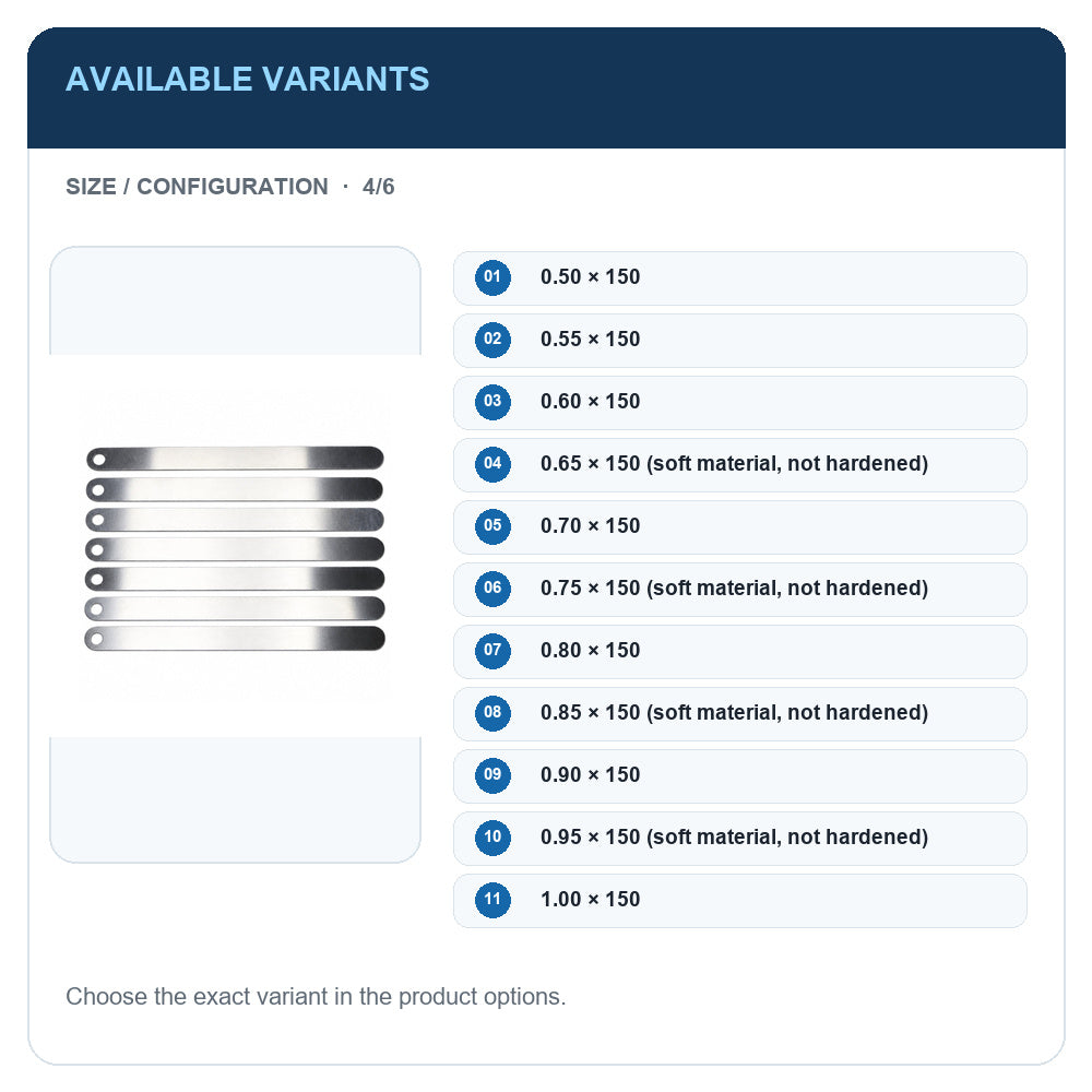 A1 · Available variants · 4
