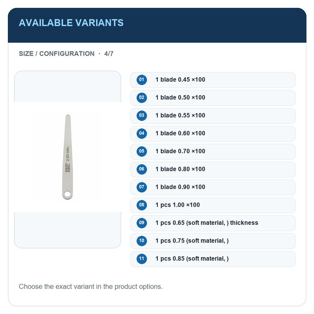 A1 · Available variants · 4