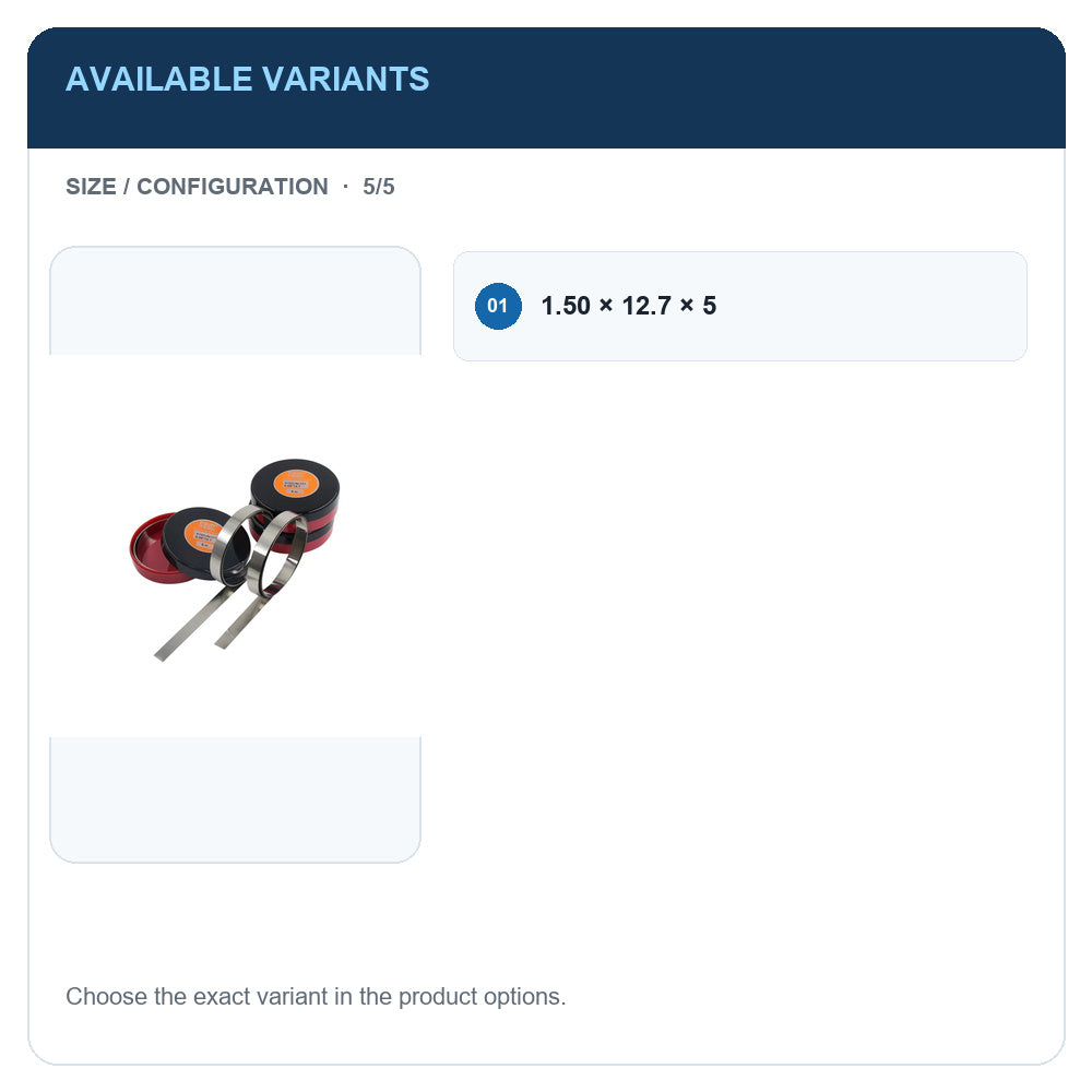 A1 · Available variants · 5