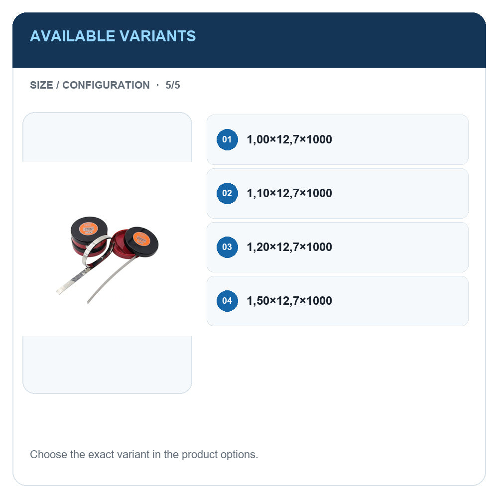 A1 · Available variants · 5