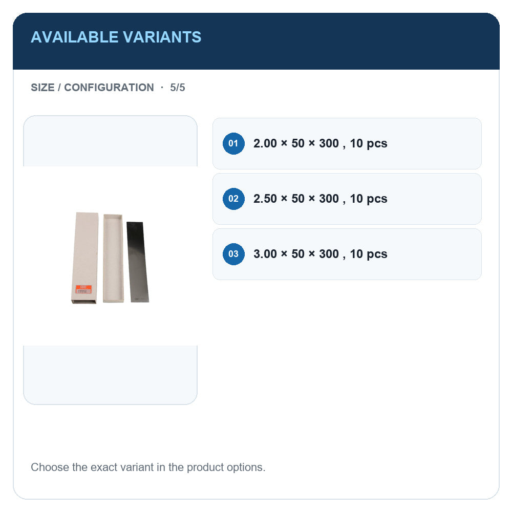 A1 · Available variants · 5