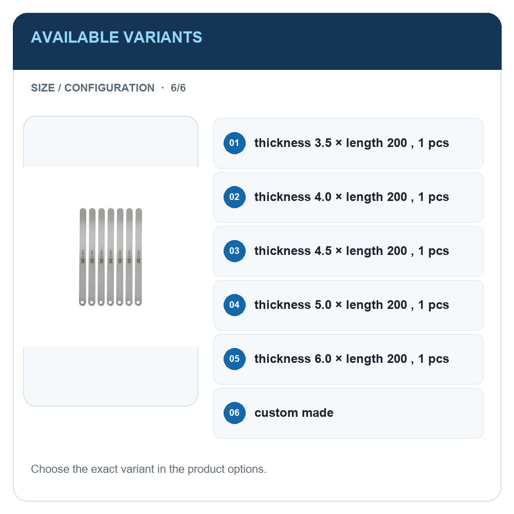 A1 · Available variants · 6