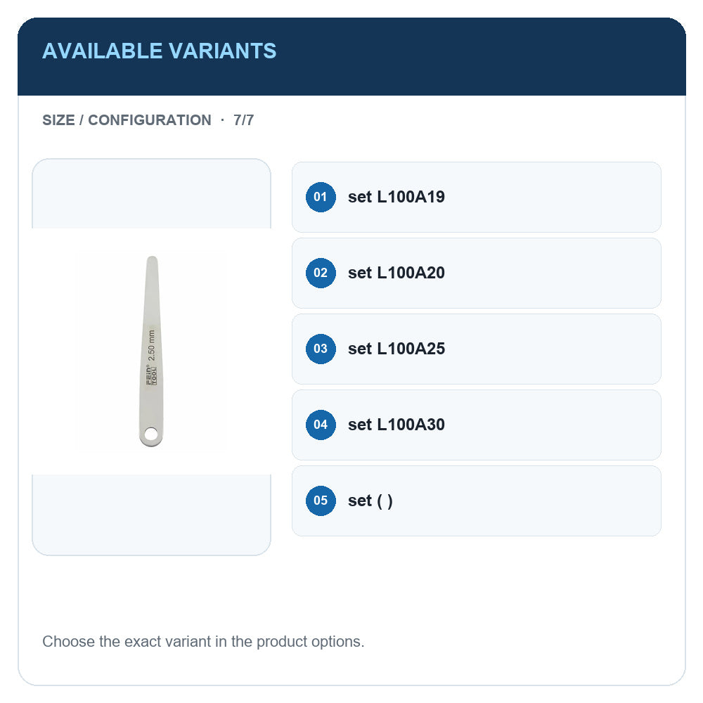 A1 · Available variants · 7