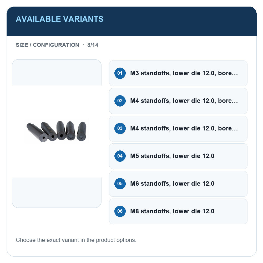 A1 · Available variants · 8