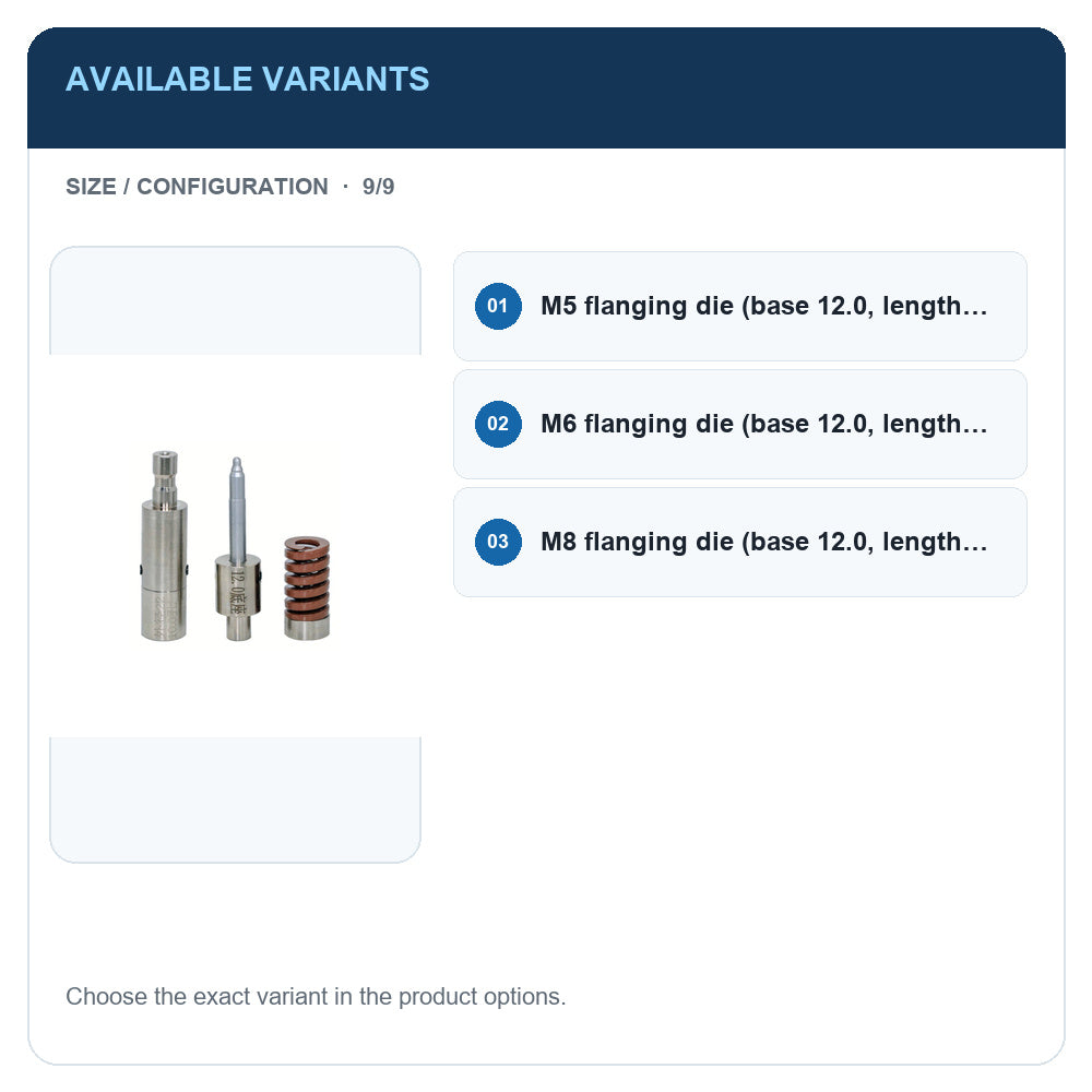 A1 · Available variants · 9