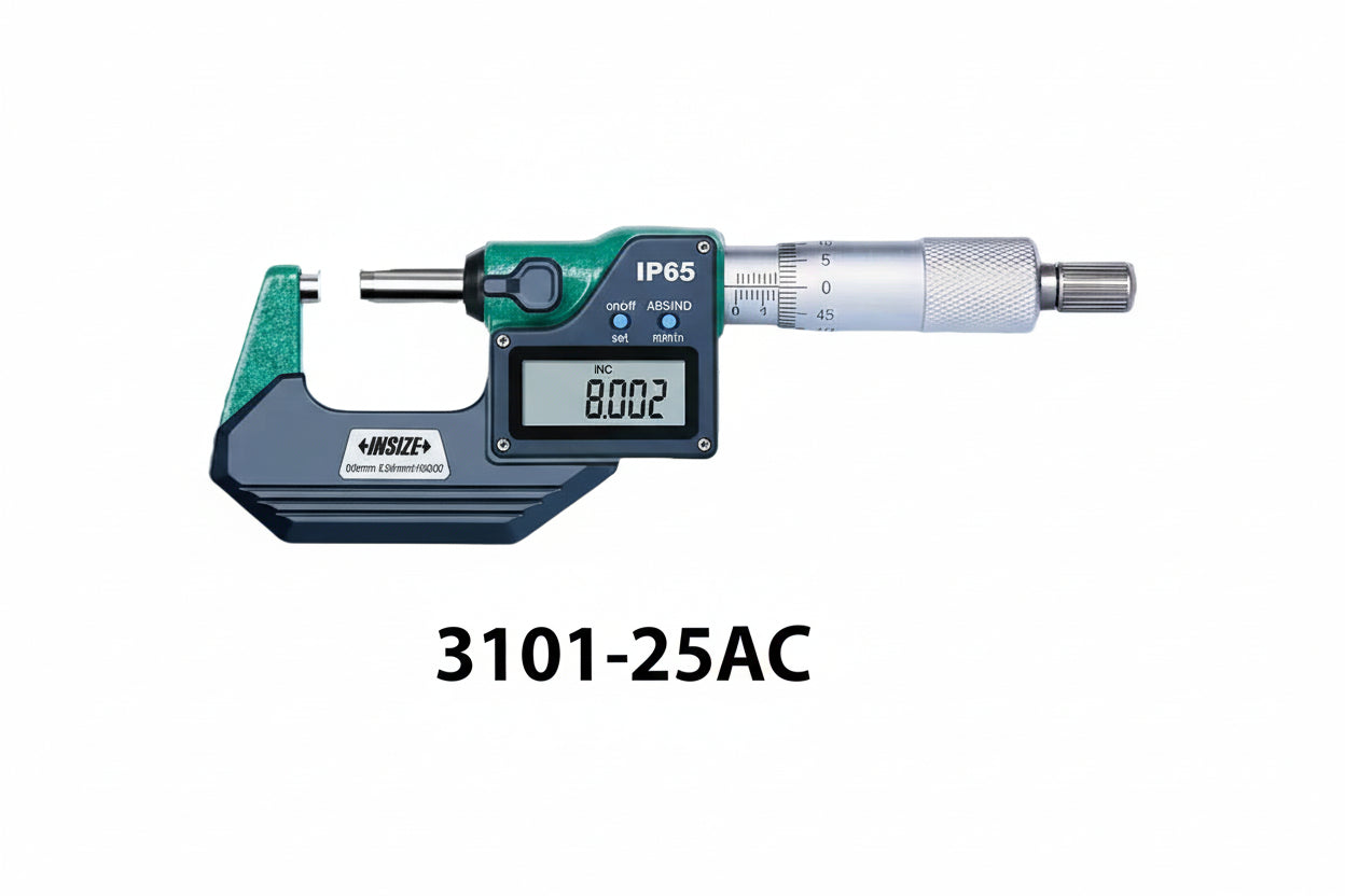 INSIZE IP65 waterproof digital display outer diameter micrometer with data transmission 3101 0 25mm image 2