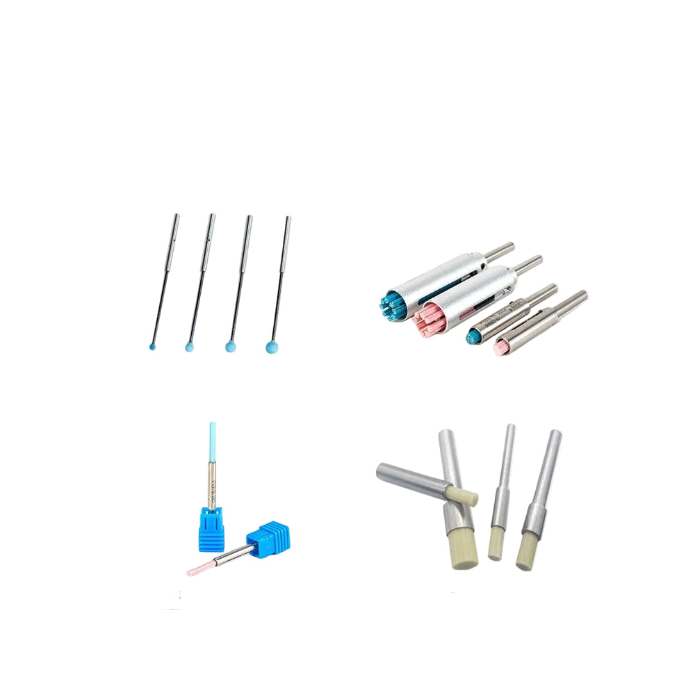 Internal deburring brush stainless steel cross hole ceramic fiber brush aluminum alloy internal hole grinding polishing and sanding tool image 4