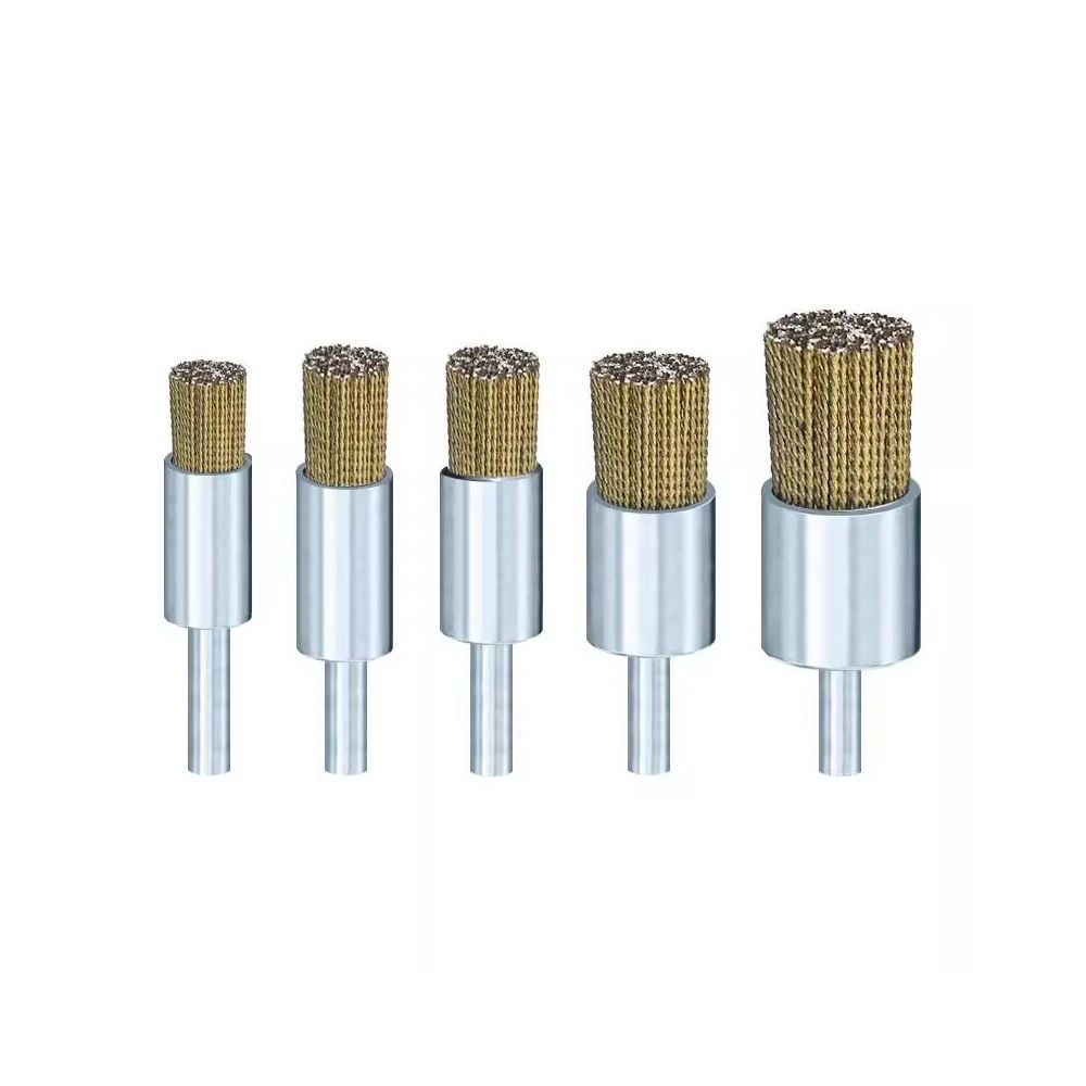 Steel wire brush cnc machining center deburring and knife pattern grinding head stainless steel brush polishing and rust removal handy gadget image 4