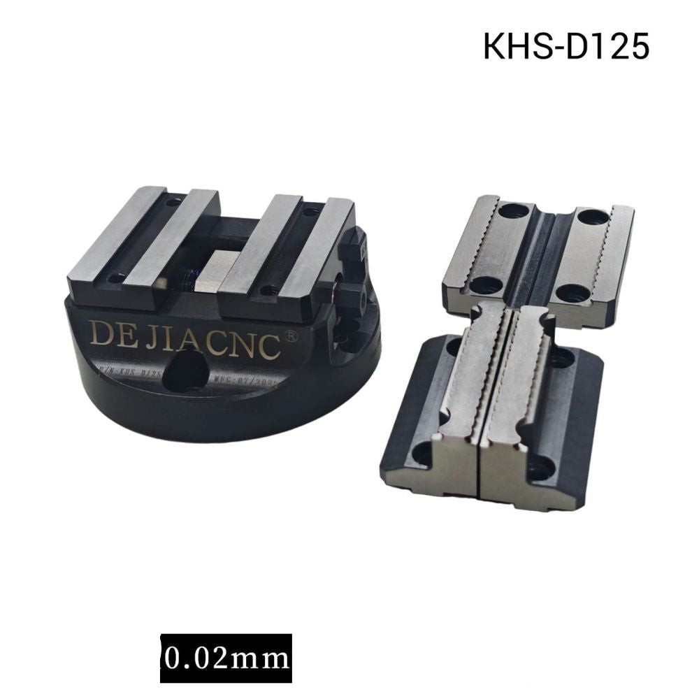 Dejia D125 Self centering 5 axis Vise with 45 dovetail teeth interchangeable jaws CNC high precision concentric vise image 0