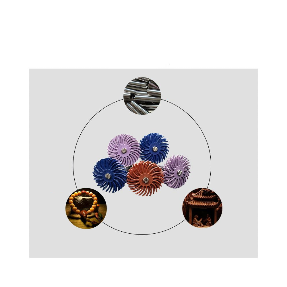 Polishing wheel for metal artifacts and wood carvings mini cyclone impeller T shaped deburring head image 1