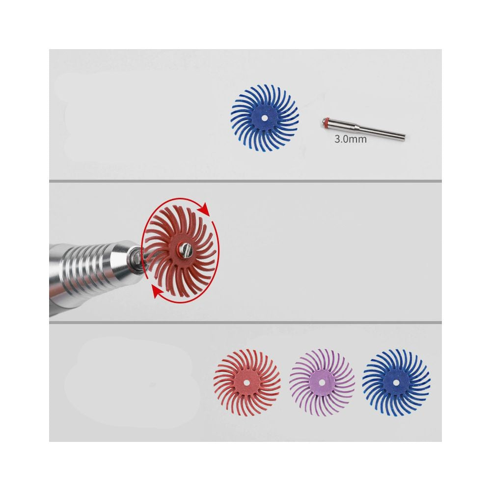 Polishing wheel for metal artifacts and wood carvings mini cyclone impeller T shaped deburring head image 3