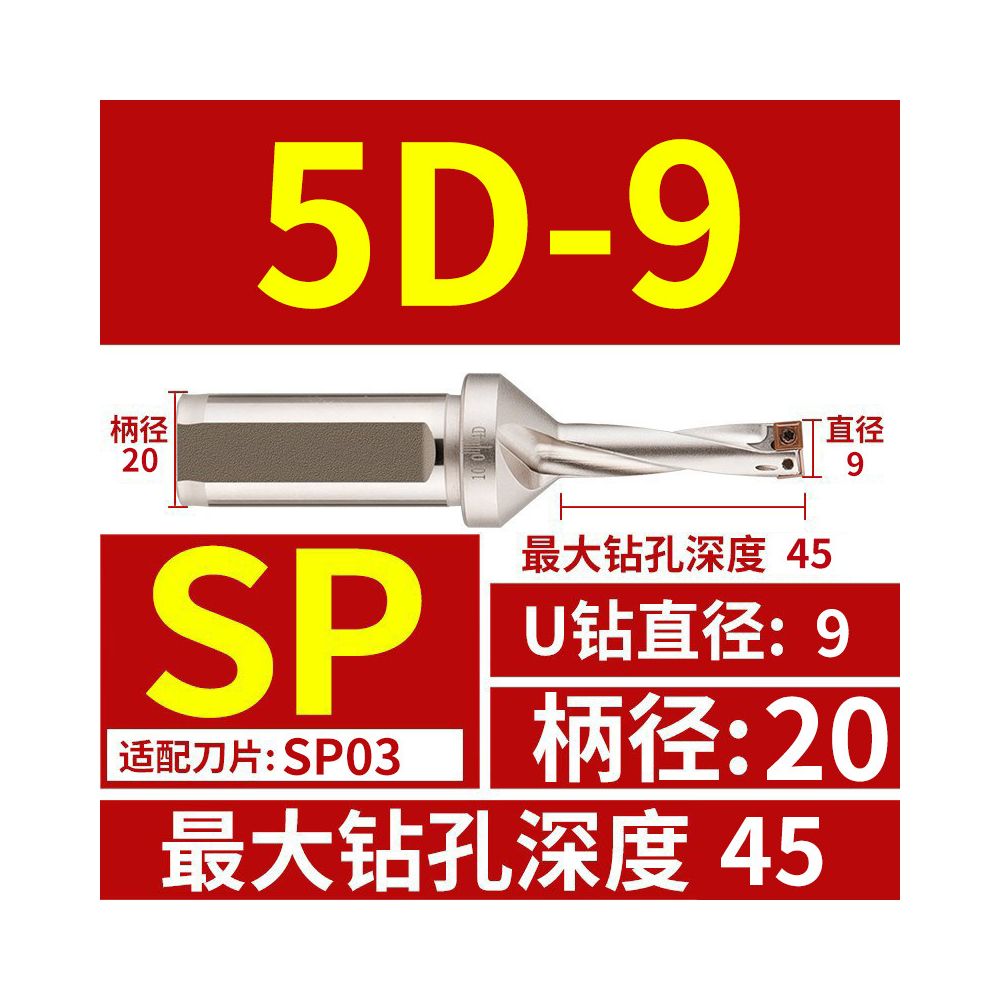 Свердло корпусне U-drill зі змінними пластинами, Ø8-90 мм, 2D-5D