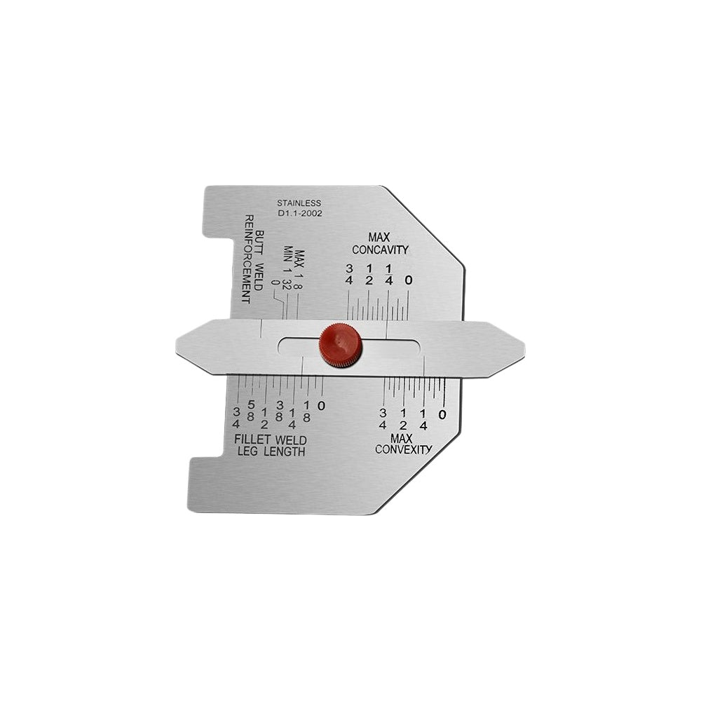 Welding Gauge: Imperial, stainless steel
