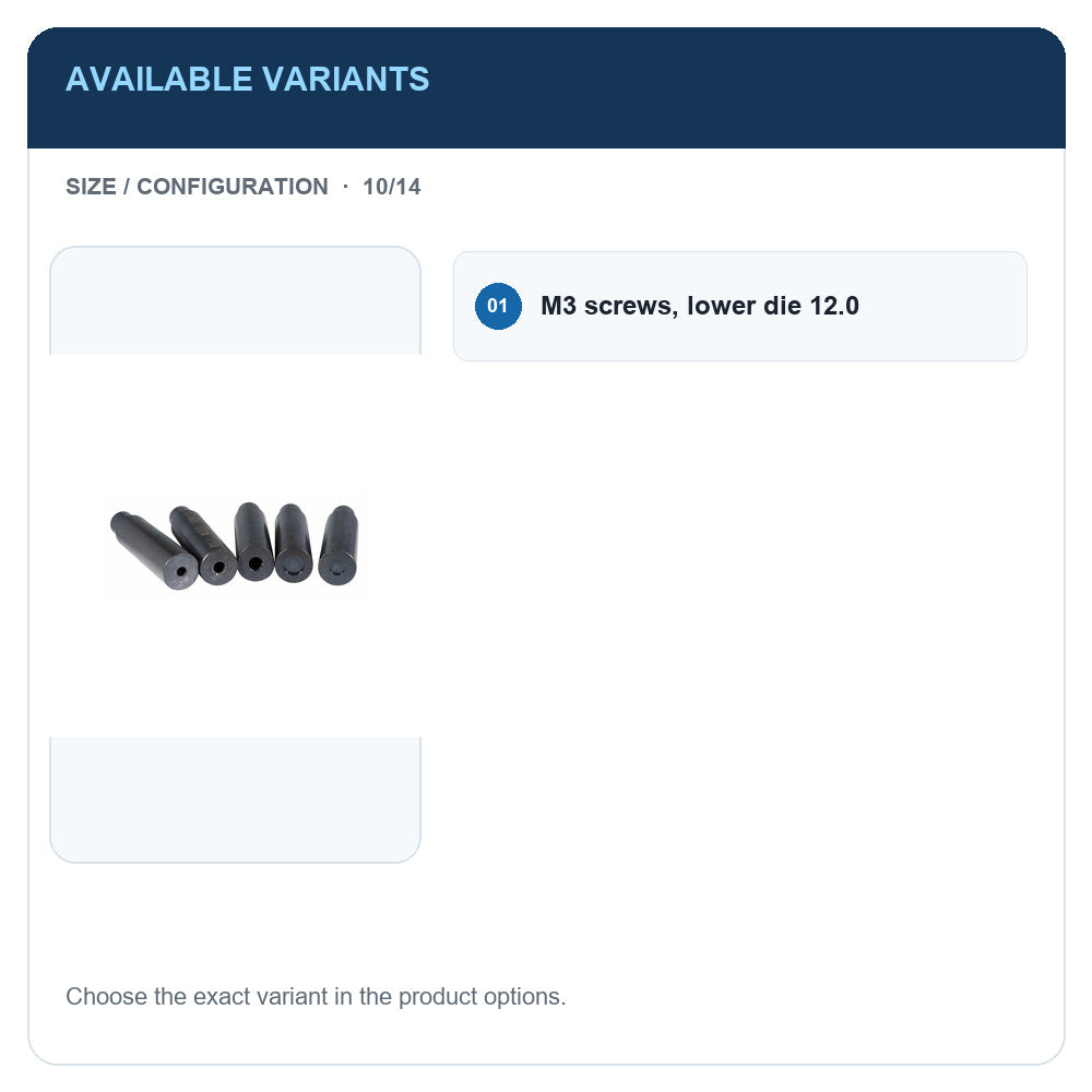 A1 · Available variants · 10