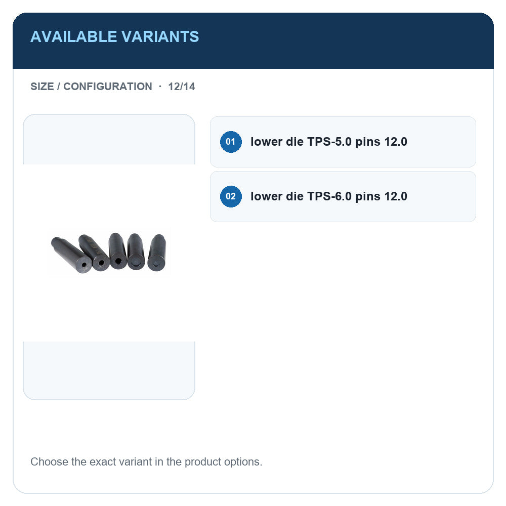 A1 · Available variants · 12