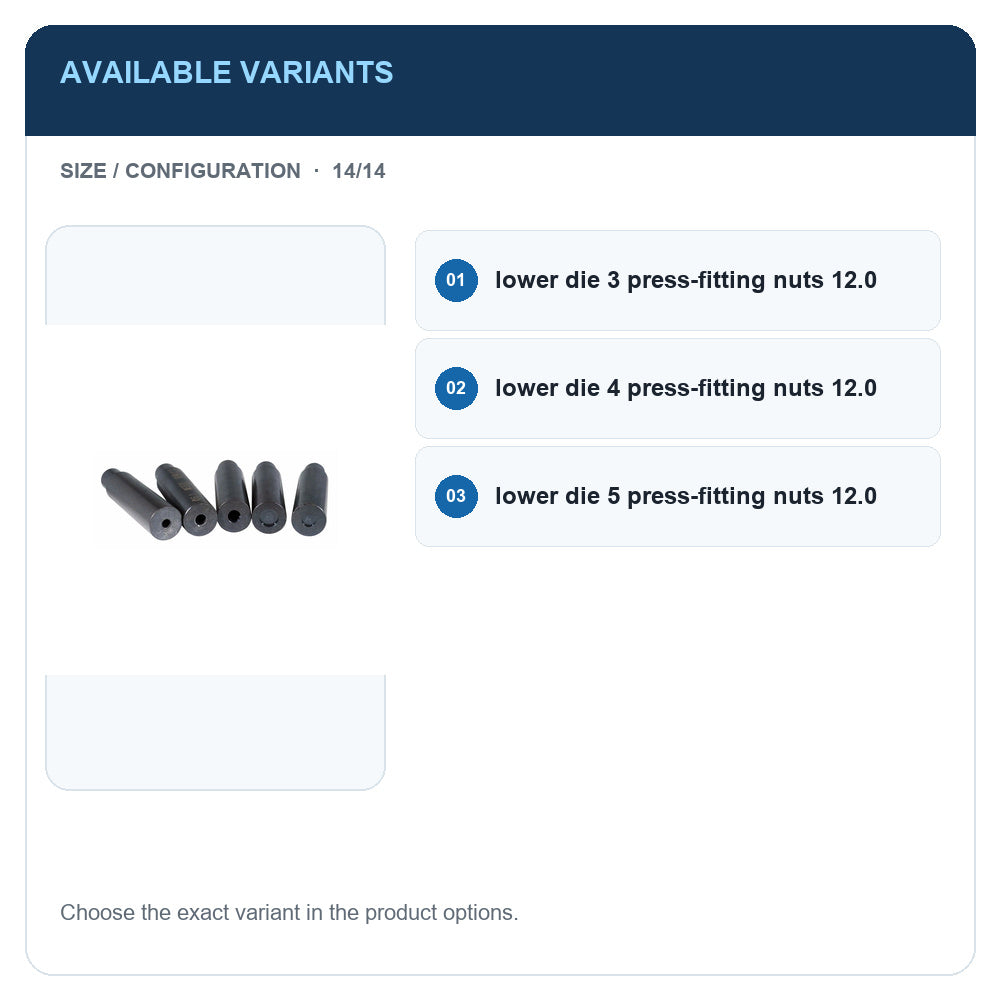A1 · Available variants · 14