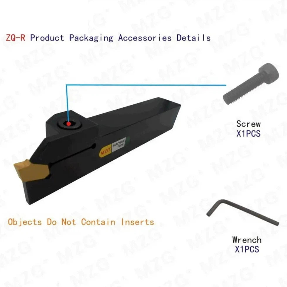 ZQ 16 20 25MM Ширина канавки 2 3 4 5mm, Резец CNC, обрабатывающий держатель инструмента с металлическими канавочными лезвиями, разделительный режущий инструмент.