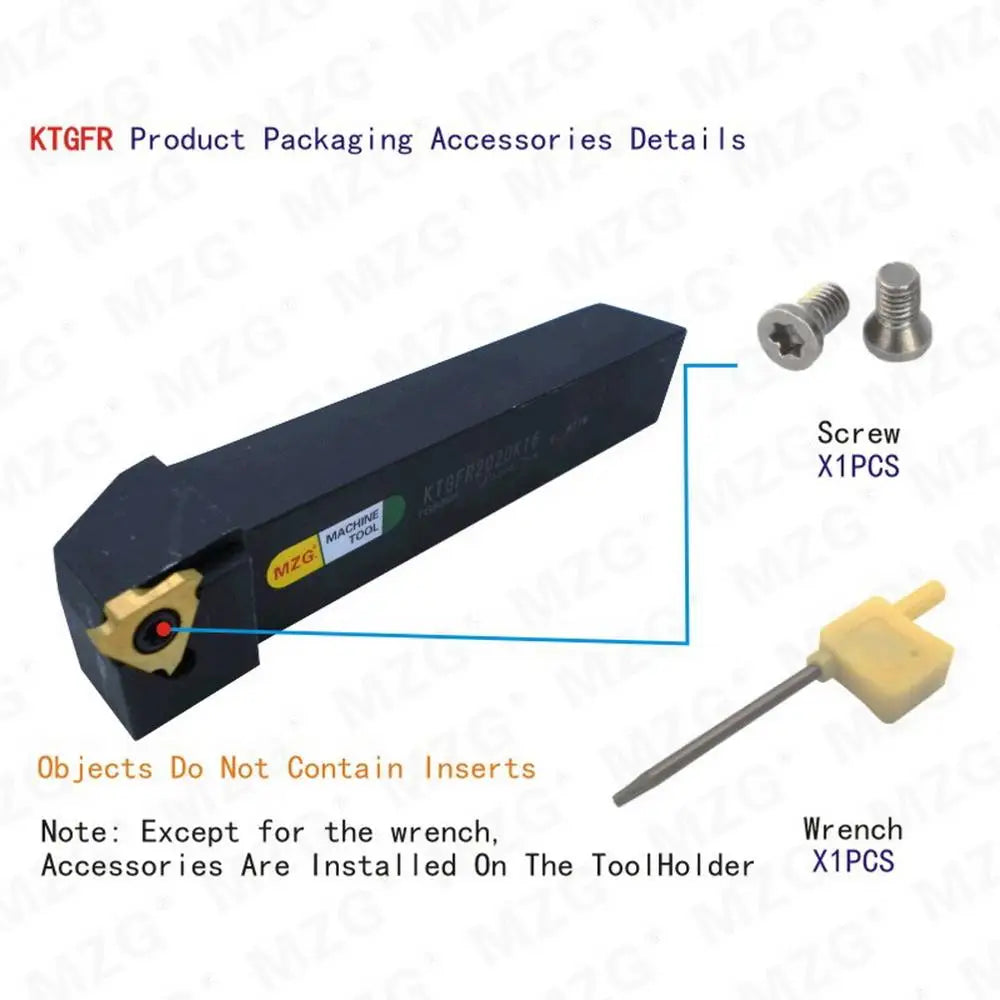 KTGFR 16 20 25 мм Держатели инструментов для канавочной обработки, CNC Резец для разделения и лицевой канавки.