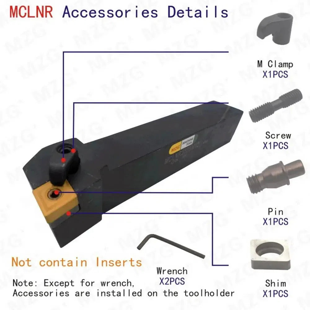 MCLNR 16mm CNC режущий внешний поворотный держатель инструмента для расточки металла.